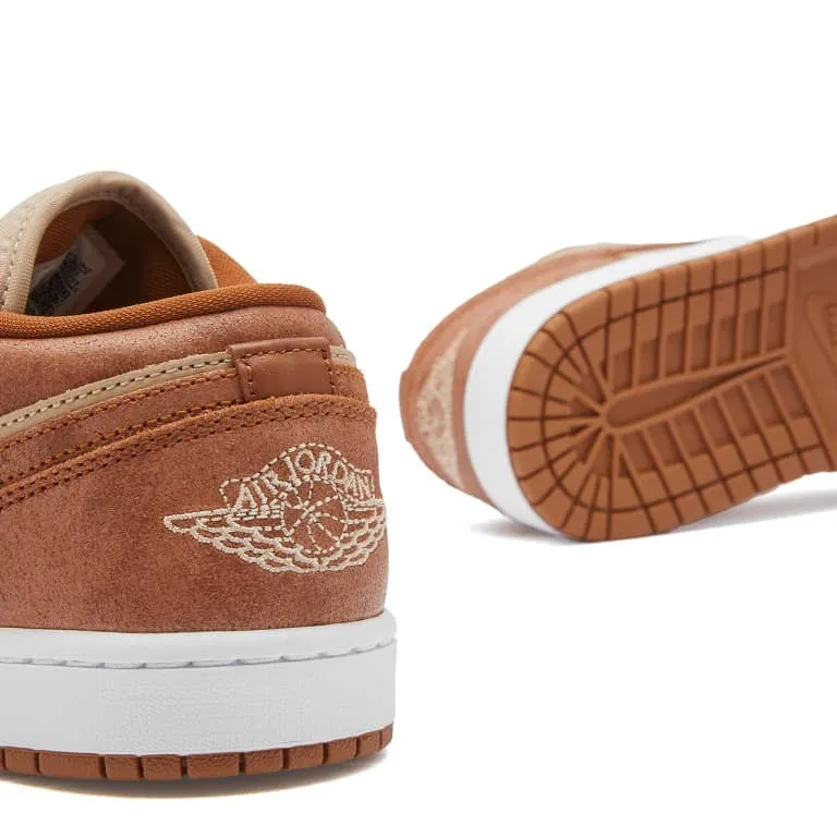 Air Jordan W 1 LOW SE sneakers, brown/white