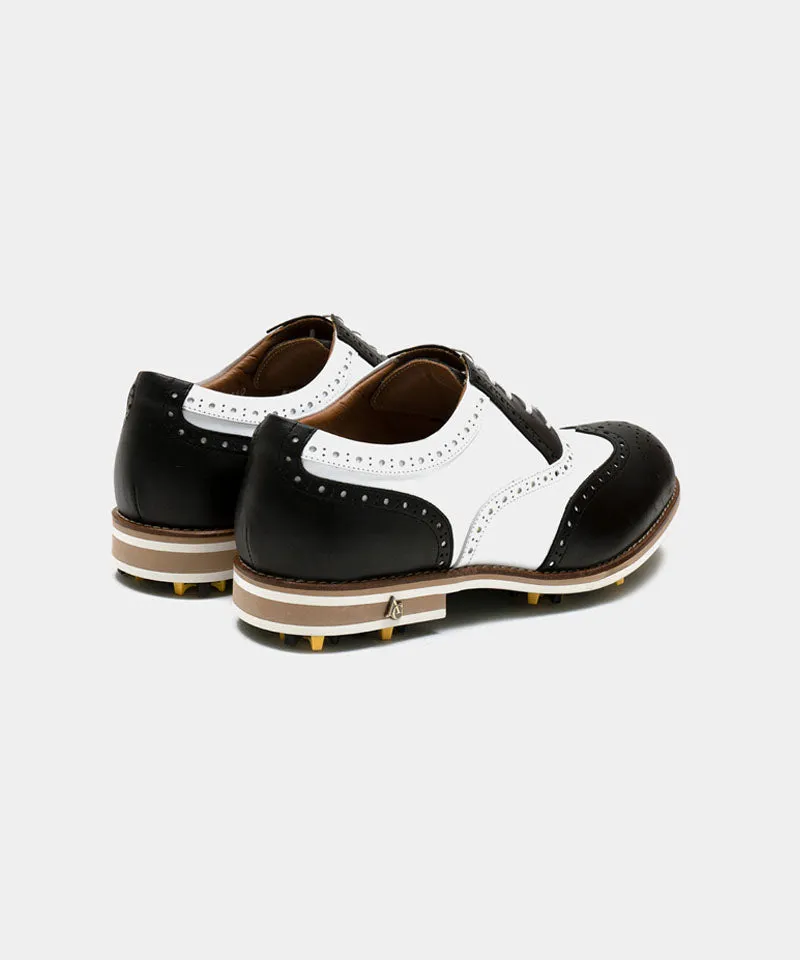 ALL CLASSIC Golf Noble Wingtip Classic Golf Shoes - Black Toe