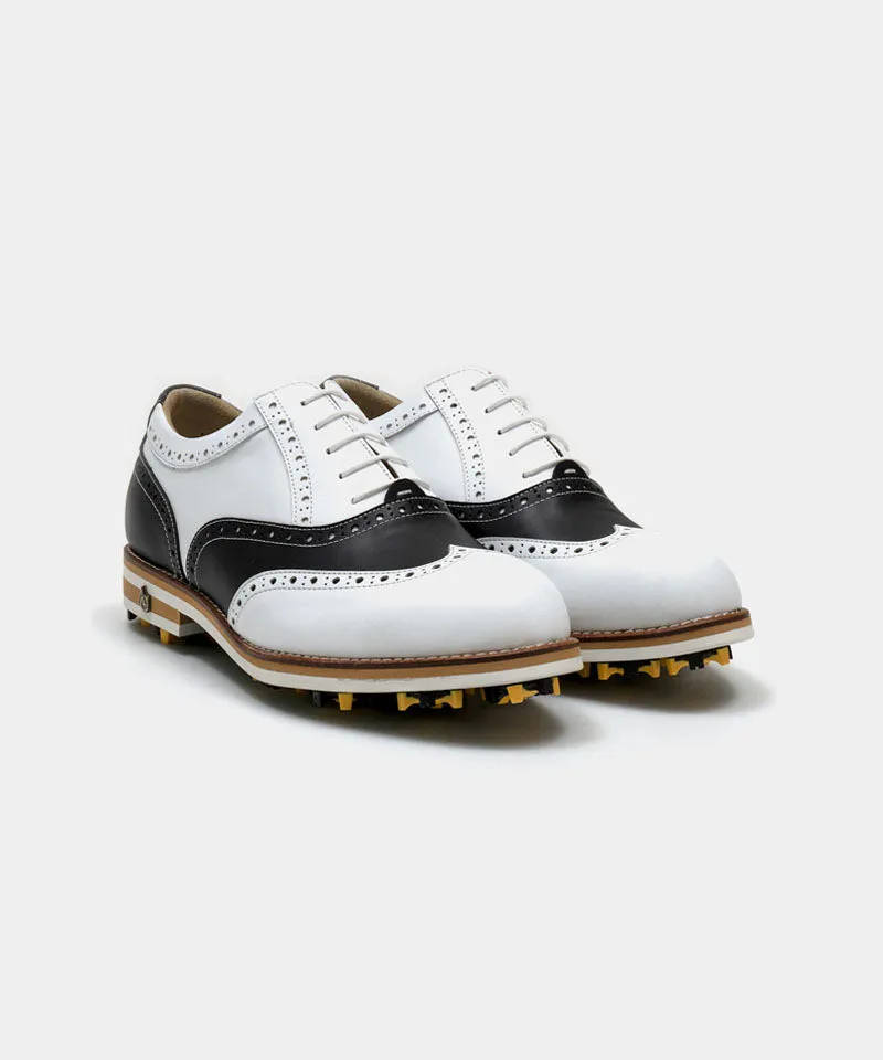 ALL CLASSIC Golf Noble Wingtip Classic Golf Shoes - White Toe