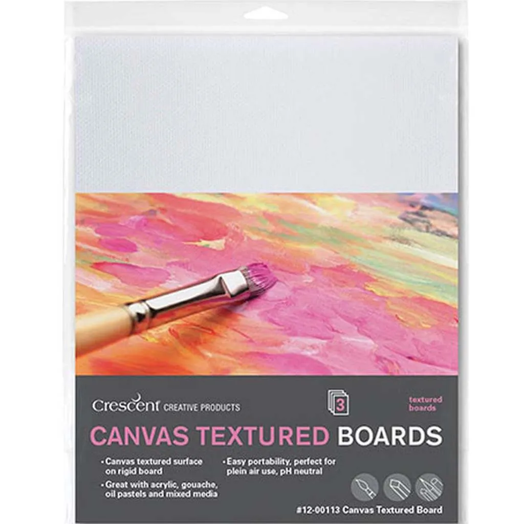 Canvas Board 8in x 10in White Set of 3