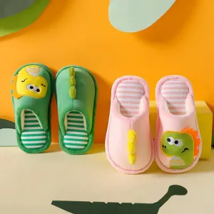 Children Cotton Slipper Cartoon Dinosaur Soft Autumn Winter Warm Princess Baby Boy Girl Shoe Indoor Home Bedroom Cotton Shoes