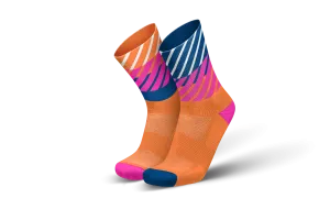 INCYLENCE Running Diagonals Orange Royal Long Sock