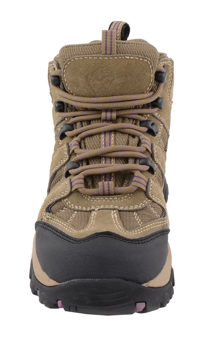 Milwaukee Leather MBL9496 Women's Brown Leather Lace-Up Waterproof Outdoor Hiking Boots Shoes