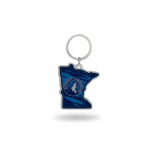 Minnesota Timberwolves State Shape Keychain