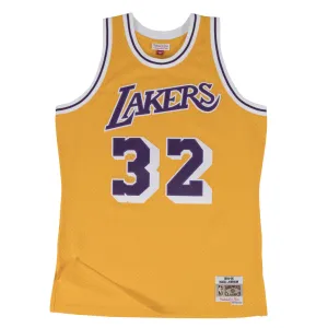 MITCHELL & NESS LA Lakers Magic Johnson 32 NBA Swingman Mens Jersey - Yellow