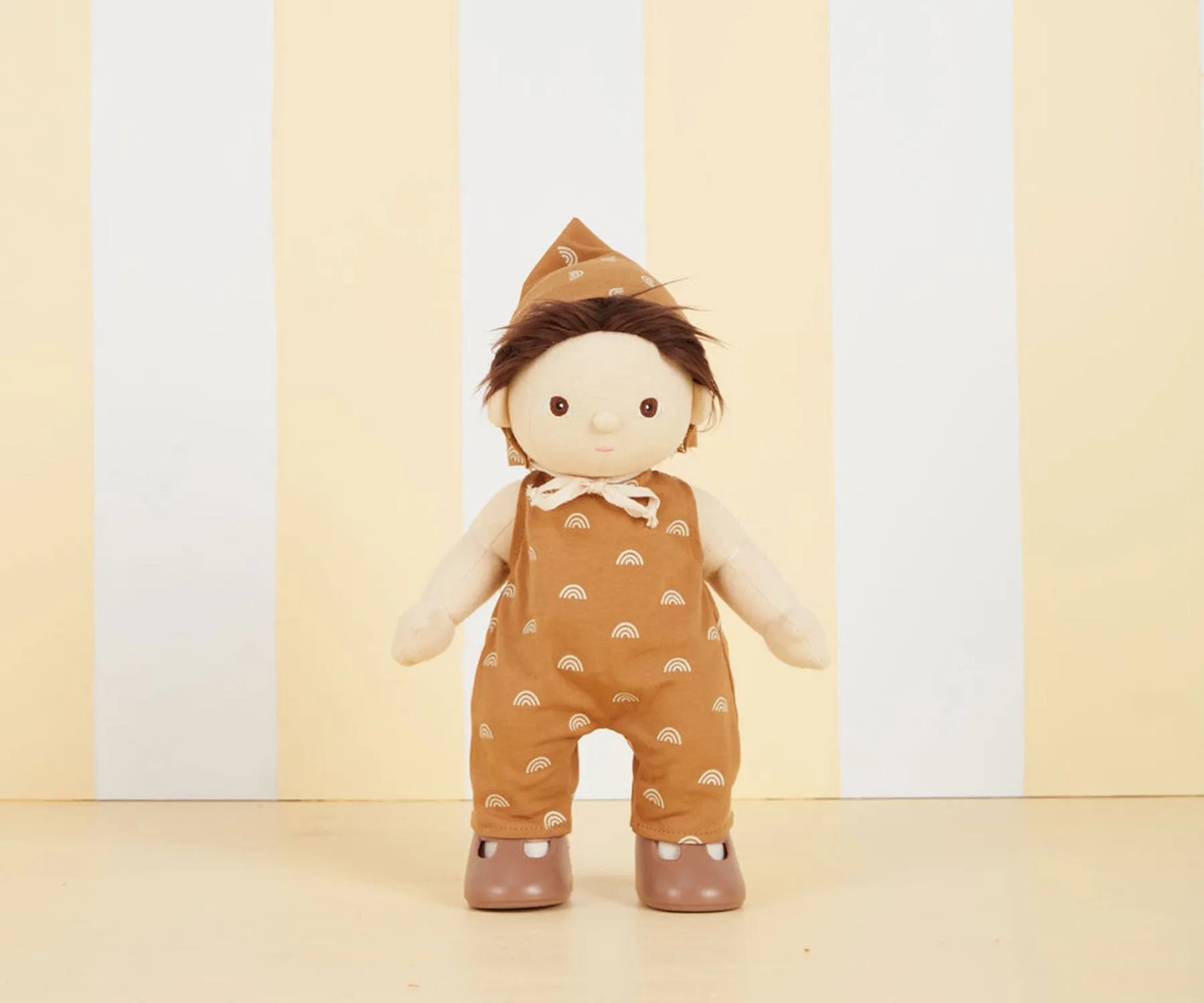 Olli Ella Dinkum Doll Rolo Romper Set Fawn