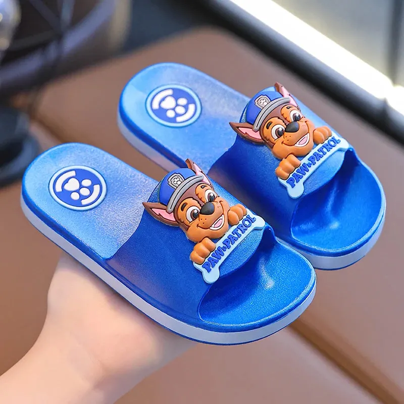 PAW PATROL Children's Slippers Boys Girls Summer Non-slip Beach Shoes Indoor Bathroom Home Kawaii Student Slides