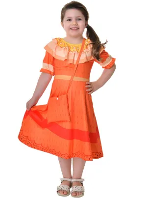 Pepper Girls Orange Dress Up Costume and Bag